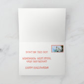 CARTE "HALLOWEEN HUMOUR/THE UNKNOWN BIKER"/CARTE SKELETO (Intérieur)