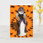 Carte Halloween Hussy (Fleur jaune)