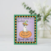 Carte Halloween italien Greyhound (Debout devant)