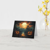 Carte Halloween Jack-o-Lantern (Fleur jaune)