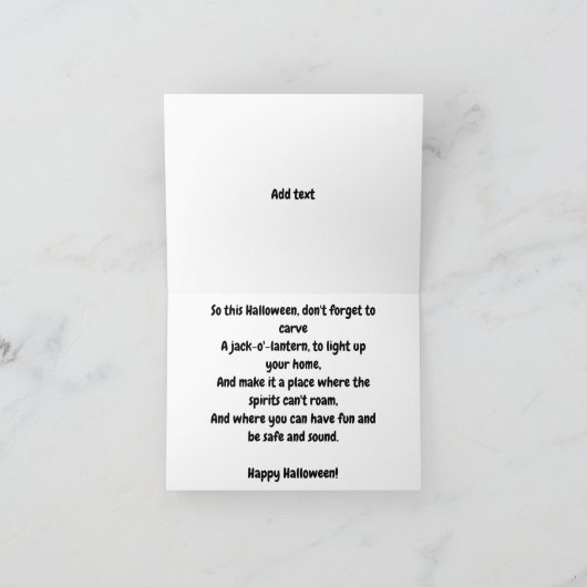 Carte Halloween Jack-o-Lantern (Intérieur)