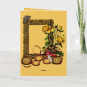 Carte Halloween Jack-o'-lantern Fall Flora (Dos)