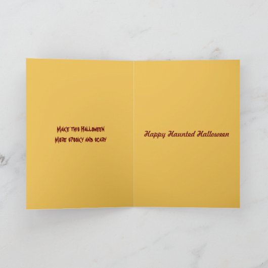 Carte Halloween Jack-o'-lantern Fall Flora (Intérieur)