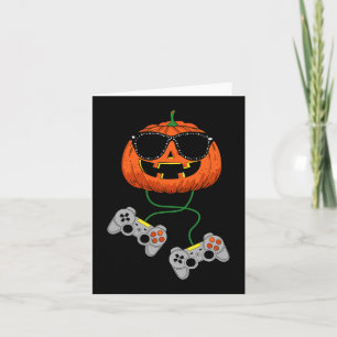 Carte Halloween Jack-o'-lantern Gamer Boys Enfants Homme
