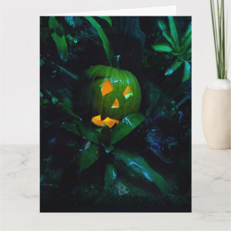 Carte Halloween Jack-o'-lantern verte BIG