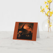 Carte Halloween - Jack-O-Lanterns 4 (Fleur jaune)