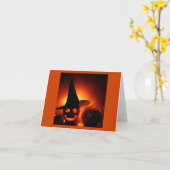 Carte Halloween - Jack-O-Lanterns 5 (Fleur jaune)