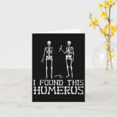 Carte Halloween J'Ai Trouvé Cet Humerus Skeleton Humoris (Fleur jaune)