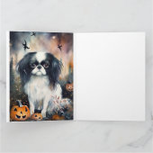 Carte Halloween japonais chinois avec la peur Citrouille (Intérieur)