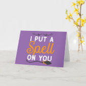 Carte Halloween - Je T'Ai Mis Un sort (Fleur jaune)