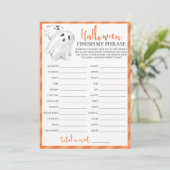 Carte Halloween Jeu de Soirée Thématique Terminer Mon Ph (Debout devant)