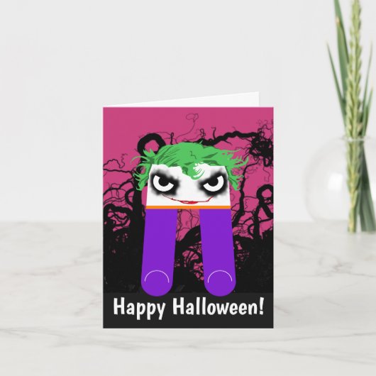 Carte Halloween Joker Salutation (Devant)