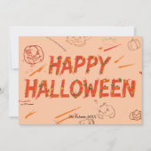 Carte Halloween joyeuse, Halloween moderne minimal (Devant)