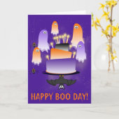 Carte Halloween Joyeux Boo Day (Fleur jaune)