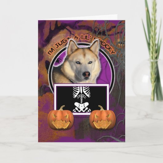 Carte Halloween - juste un cuivre éffrayant de chien de (Devant)