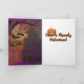 Carte Halloween - juste un Lil éffrayant - carlin (Intérieur)