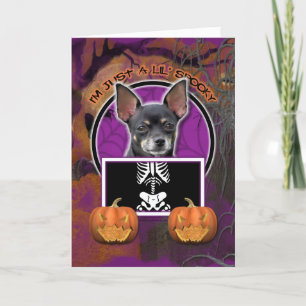 Carte Halloween - juste un Lil éffrayant - chiwawa