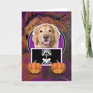 Carte Halloween - juste un Lil éffrayant - golden
