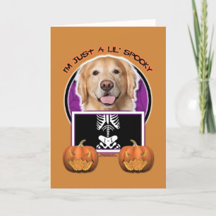 Carte Halloween - juste un Lil éffrayant - golden