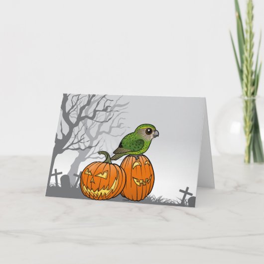 Carte Halloween Kakapo (Devant)