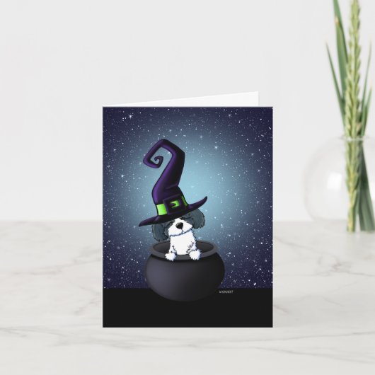 Carte Halloween KiniArt Shih Tzu Witch (Devant)