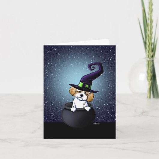 Carte Halloween KiniArt Shih Tzu Witch (Devant)