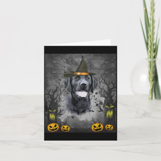 Carte Halloween Labrador (Devant)