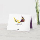 Carte Halloween Labrador jaune et balai (Dos)