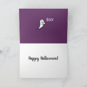 Carte Halloween Labrador jaune et balai (Intérieur)