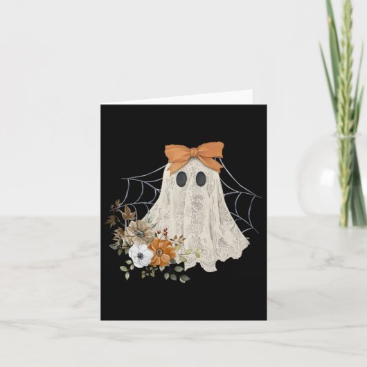 Carte Halloween Lace Ghost (Devant)