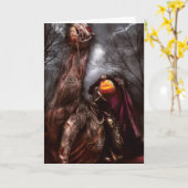 Carte Halloween - le cavalier sans tête (Fleur jaune)