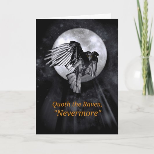 Carte Halloween Le Corbeau d'Edgar Allan Poe (Devant)