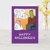Carte Halloween, le docteur Frankenstein (Fleur jaune)