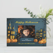 Carte Halloween Le Petit Démoniste (Debout devant)