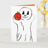Carte HALLOWEEN LITTLE GHOST card (Fleur jaune)
