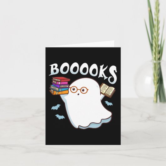 Carte Halloween Livres Librairie Anglais Professeur Lect (Devant)