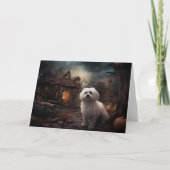 Carte Halloween maltais effrayant (Devant)