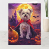 Carte Halloween maltaise Vampire Citrouilles effroi (Devant)