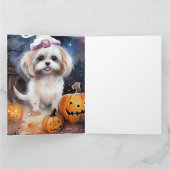 Carte Halloween Malti Tzu Avec Peur Citrouille (Intérieur)