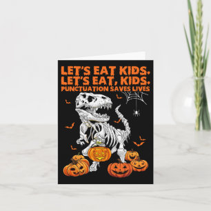 Carte Halloween Mangeons les enfants Ponctuation Sauve d