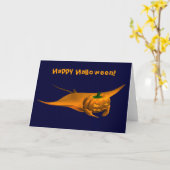 Carte Halloween Manta Ray (Fleur jaune)