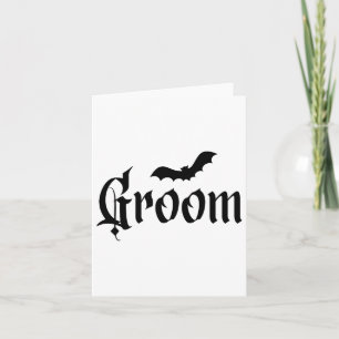 Carte Halloween Mariage Éffrayant Groom mariée Couple Ma