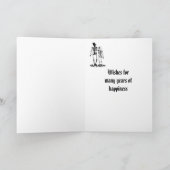 Carte Halloween Mariage Skeleton Couple Félicitations (Intérieur)