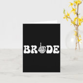 Carte Halloween mariée Mariage Groom Skeleton Couple Mat (Fleur jaune)