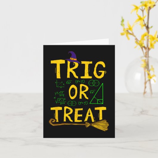 Carte Halloween Math Enseignant Trier Ou Traiter Ecole É (Fleur jaune)