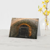 Carte Hallowe'en "Mill Ruins Night Tunnel" (Fleur jaune)