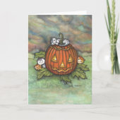 Carte Halloween Mischief Kittens et Jack-o-Lantern (Devant)