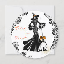 halloween mode illustration avec motif en dentelle
