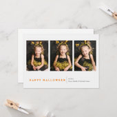 Carte Halloween moderne (Devant/Arrière en situation)