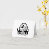 Carte Halloween moderne (Fleur jaune)